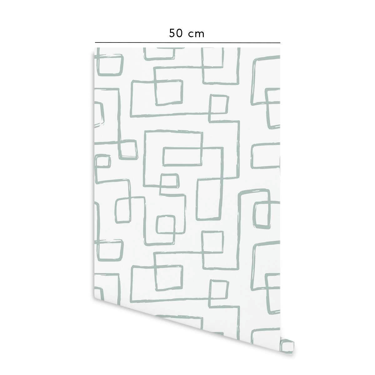 BALANCE - Papier peint vinyle adhésif équilibre bleu 50x300 cm