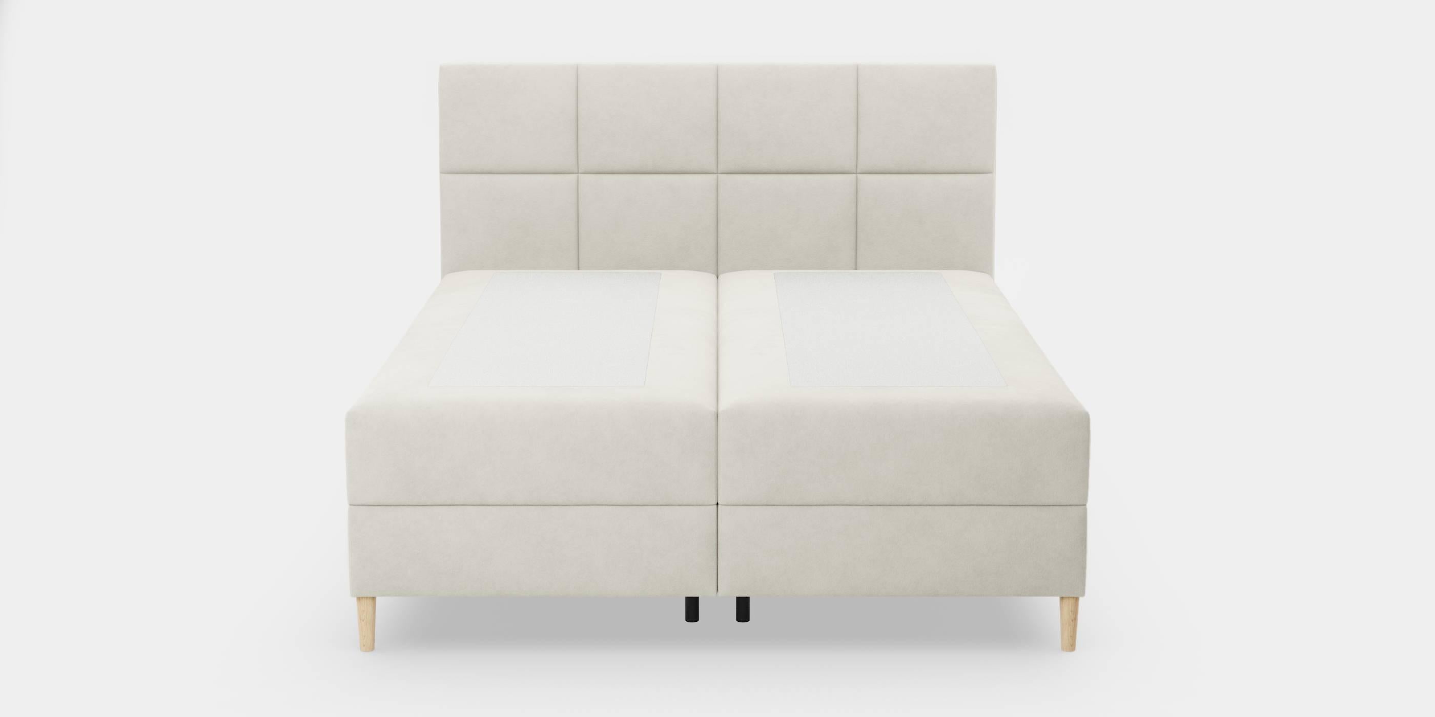 by fonQ Novae Boxspring met Opbergruimte 180 x 200 cm - Crème / Zwart