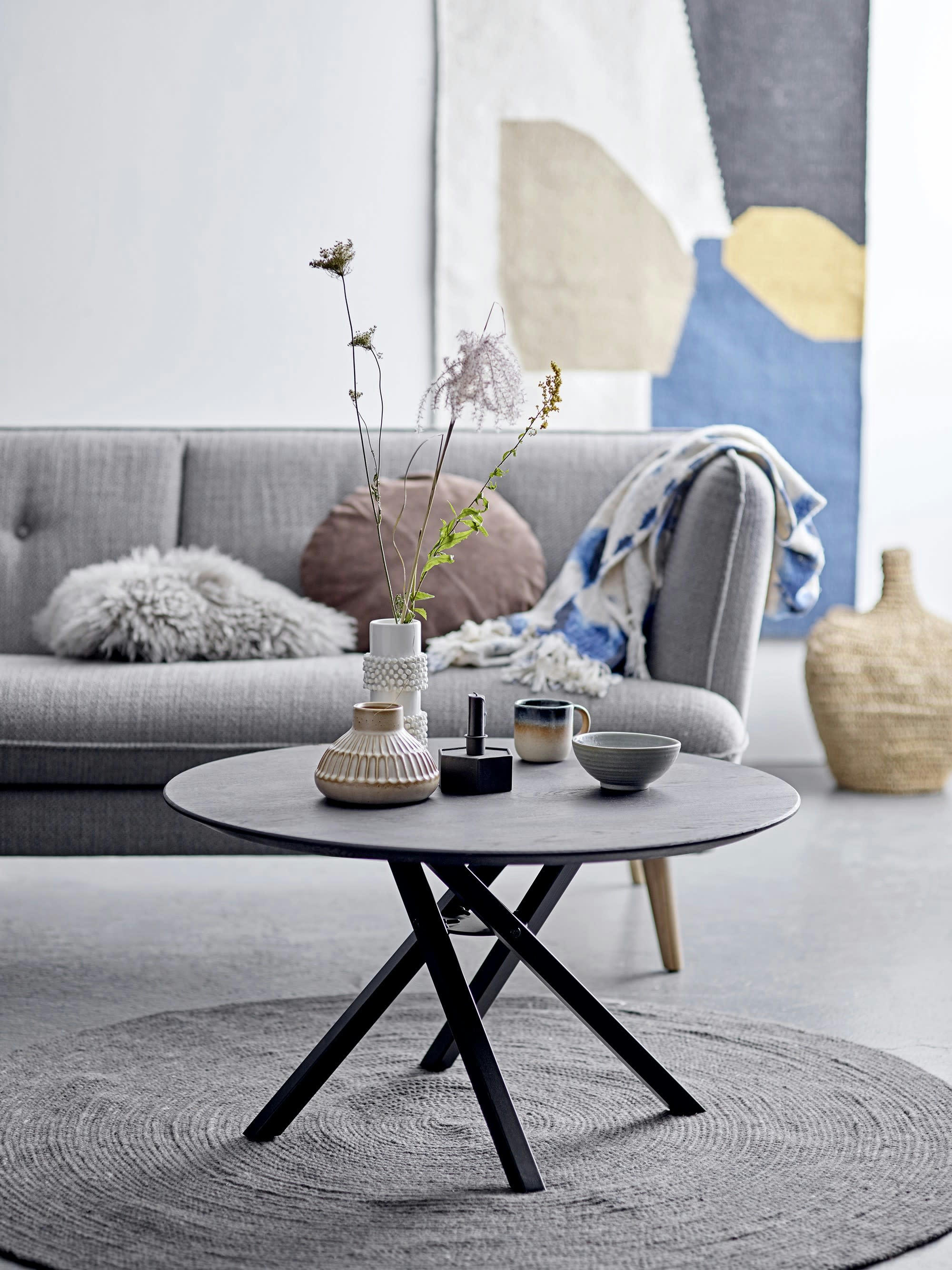 BERRIT - Vase en grès blanc H20.5