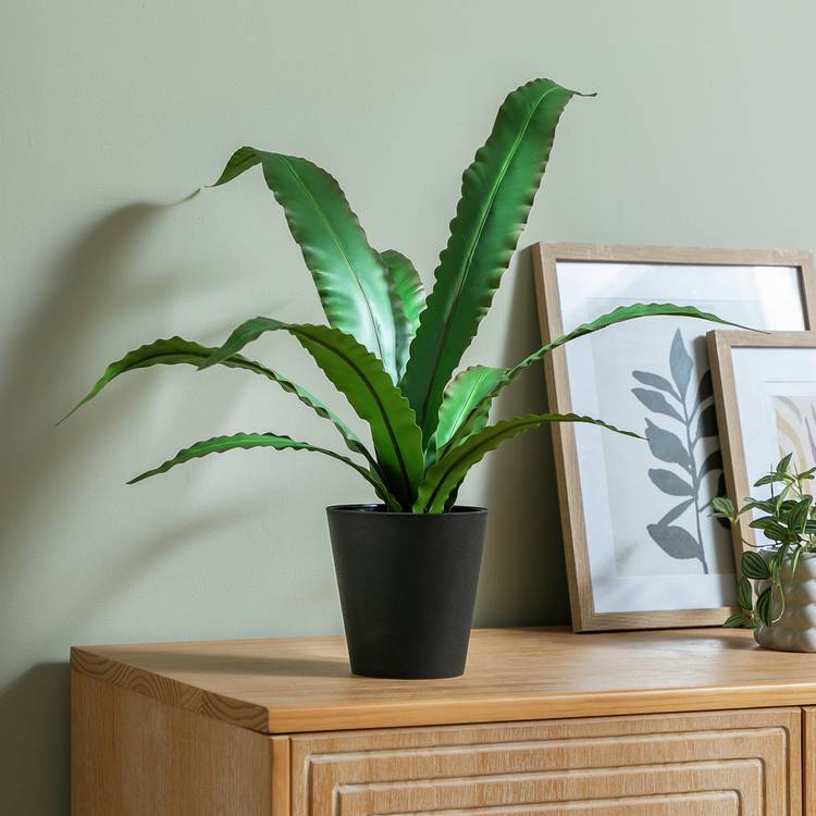 Habitat Artificial Green Birds Nest Plant - 40cm