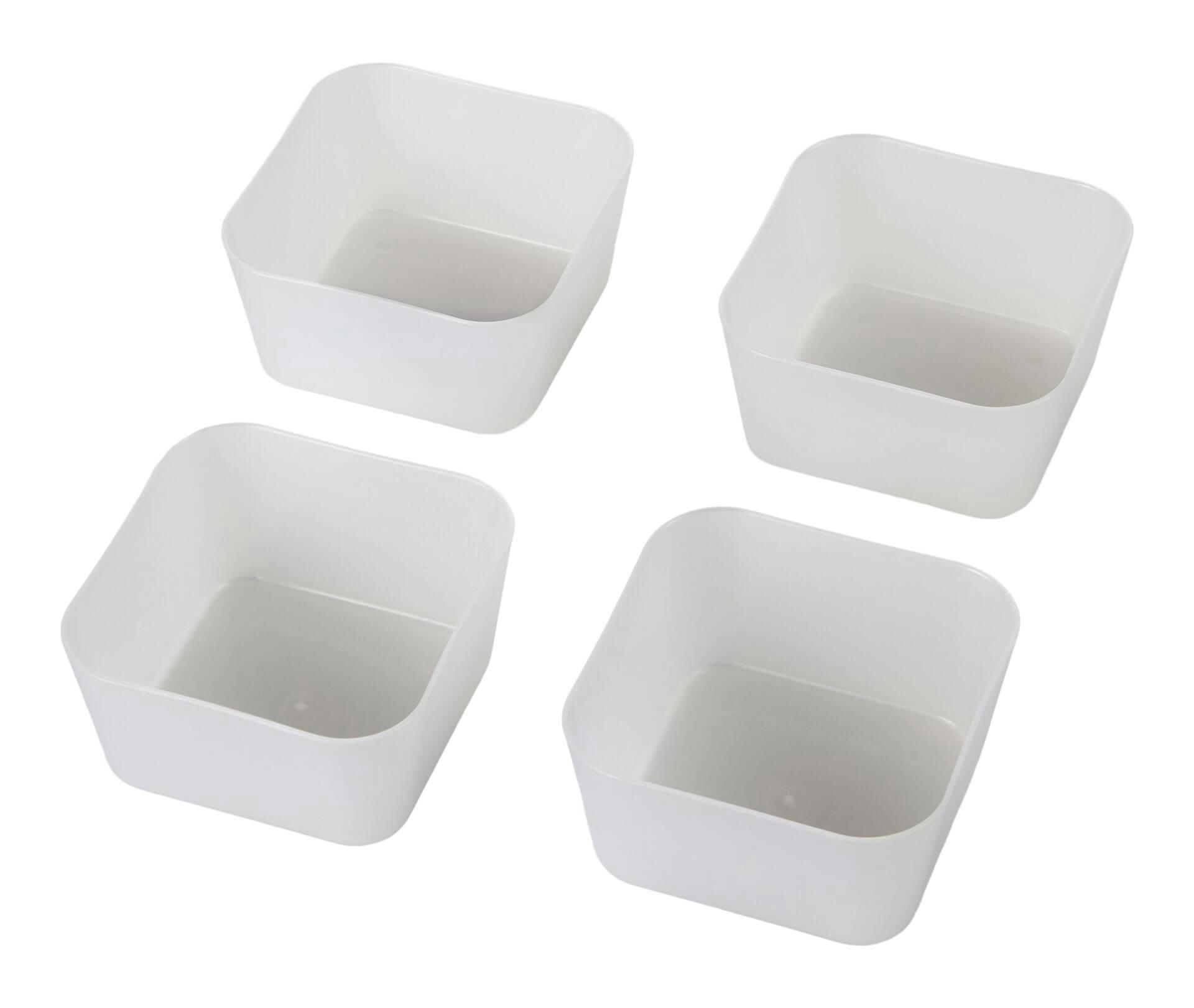 Type A Small Square Drawer Organizer Bins, 4-pk