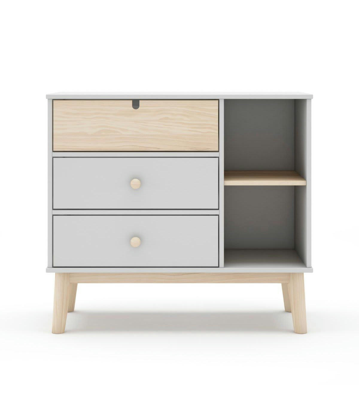 ESTEFANIA - Commode 3 tiroirs et 2 niches - L90 cm