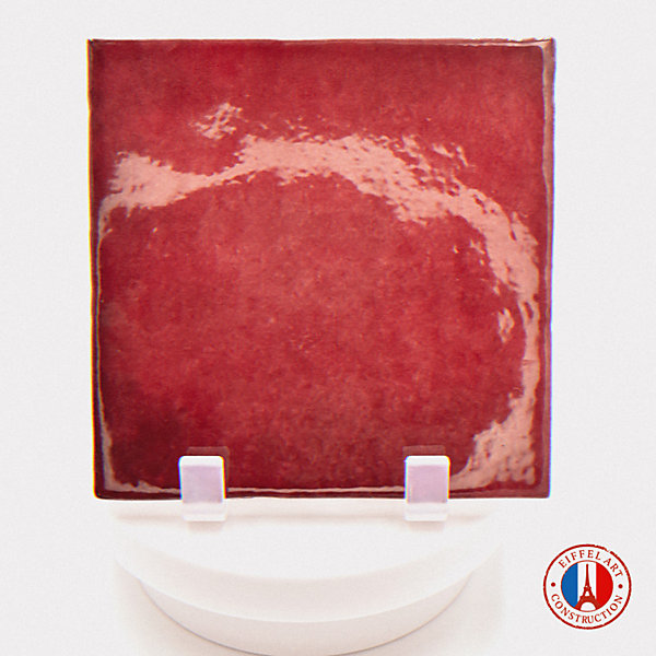 Carrelage mur effet zellige bejmat rouge 13,2x13,2 cm ARTISAN BURGUNDY