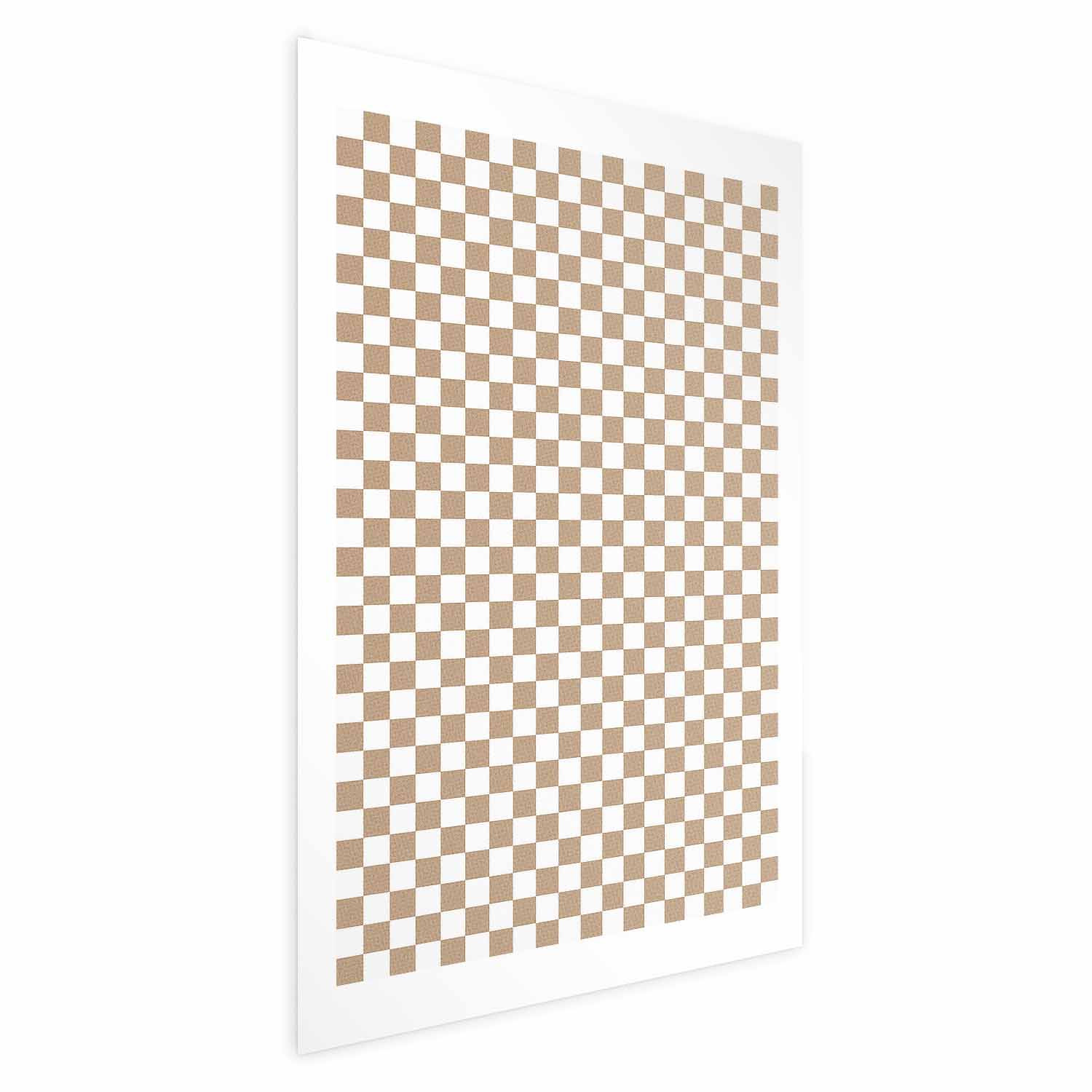 Plakat Brązowa geometria 21x30 cm