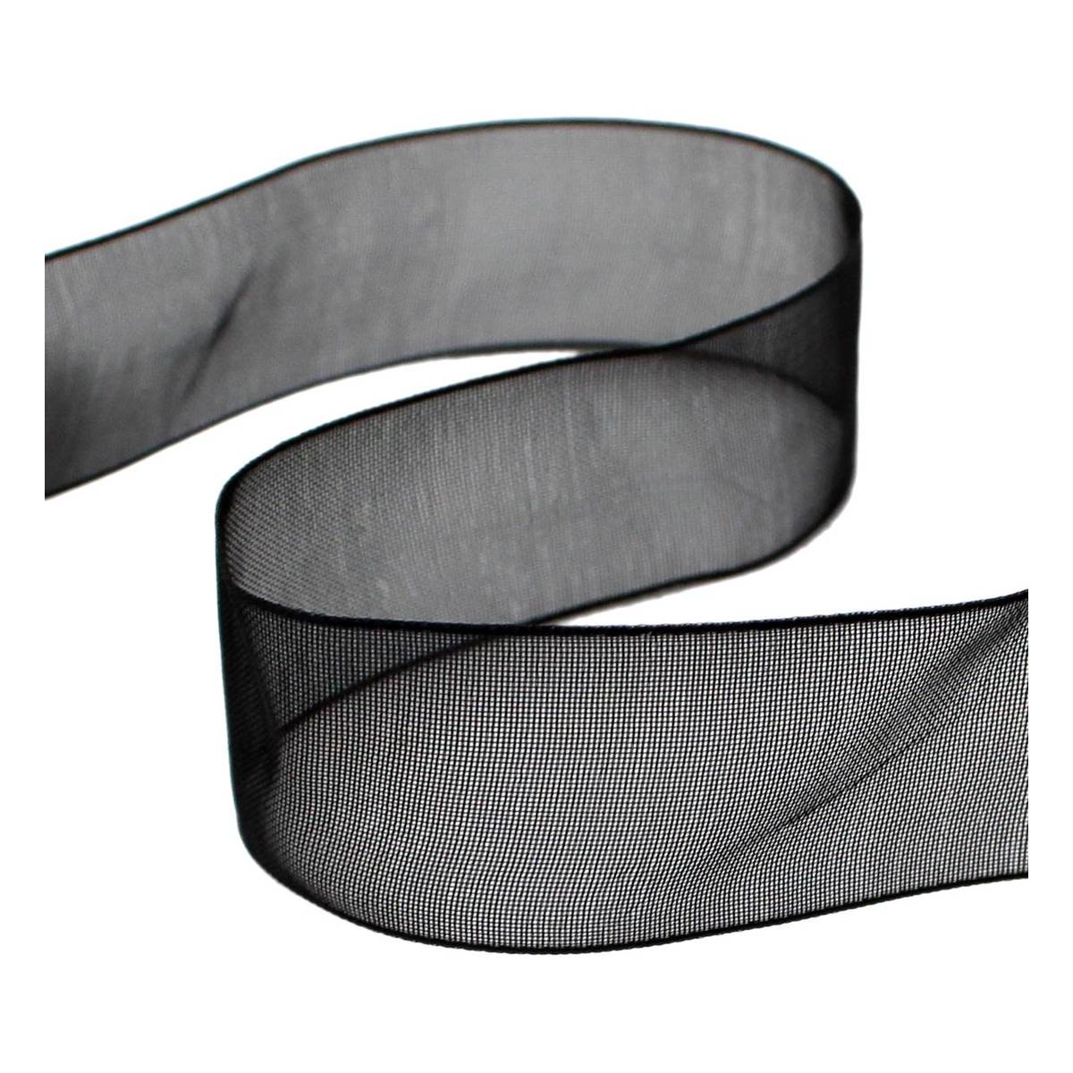 Black Organza Ribbon 25mm x 5m