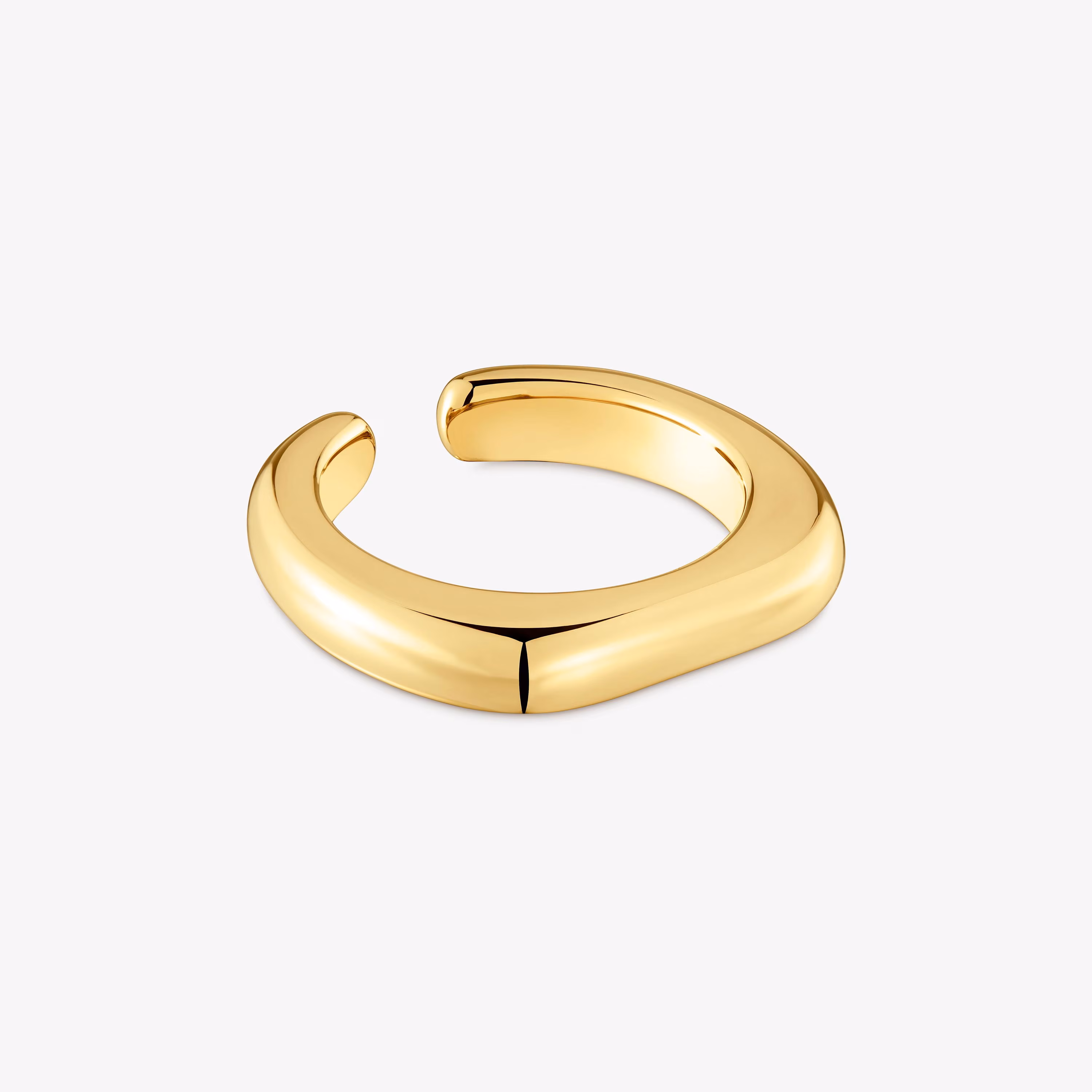 Anillo abierto con baño de oro 18 kt sobre plata Line