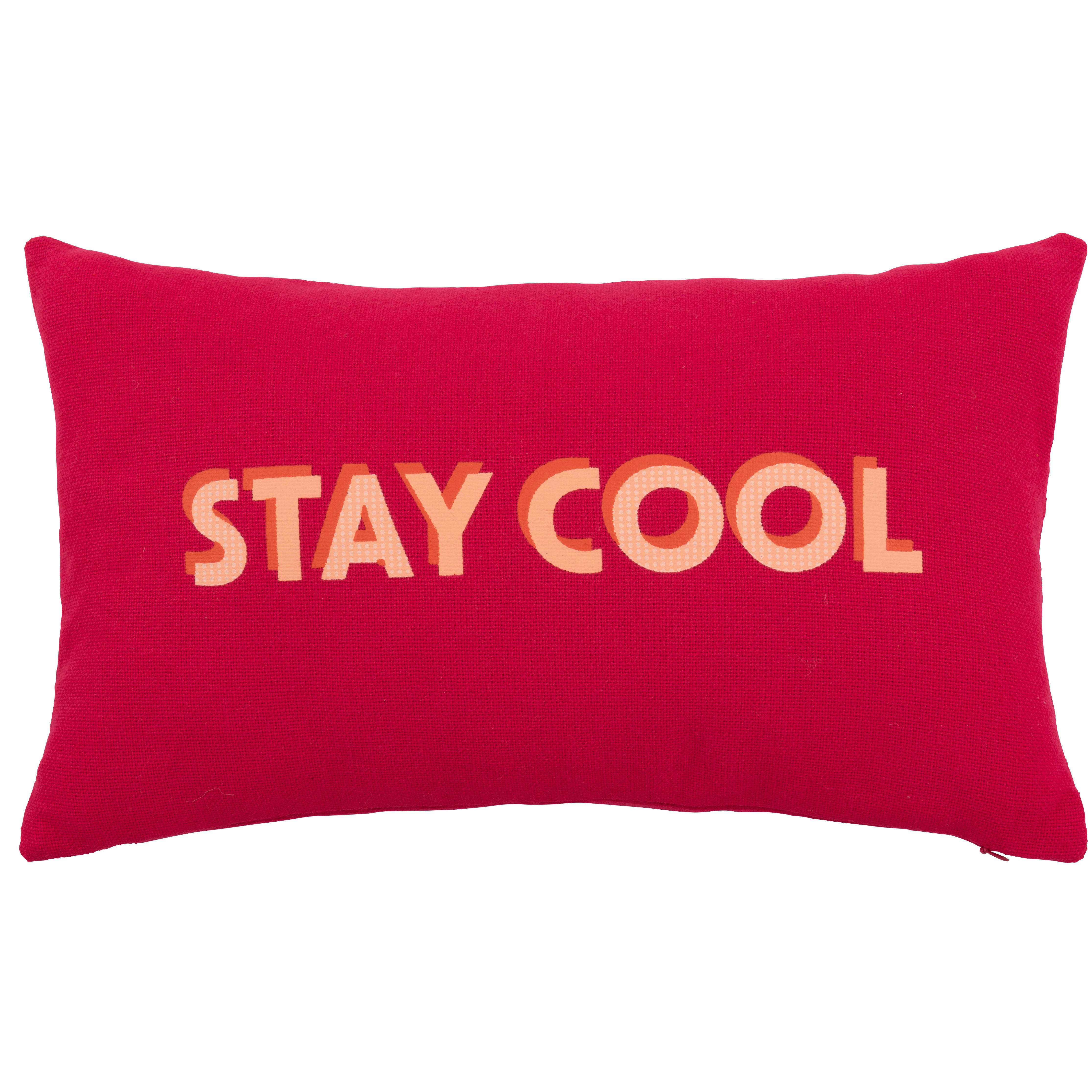 STAY COOL - Housse de coussin en coton recyclé imprimé 40x40