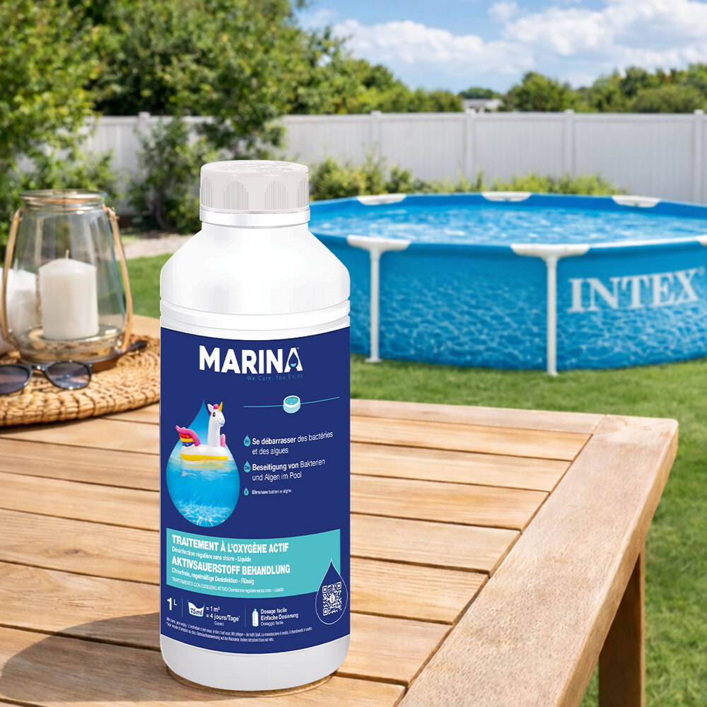 Traitement à l'Oxygène actif pour petites piscines 1L