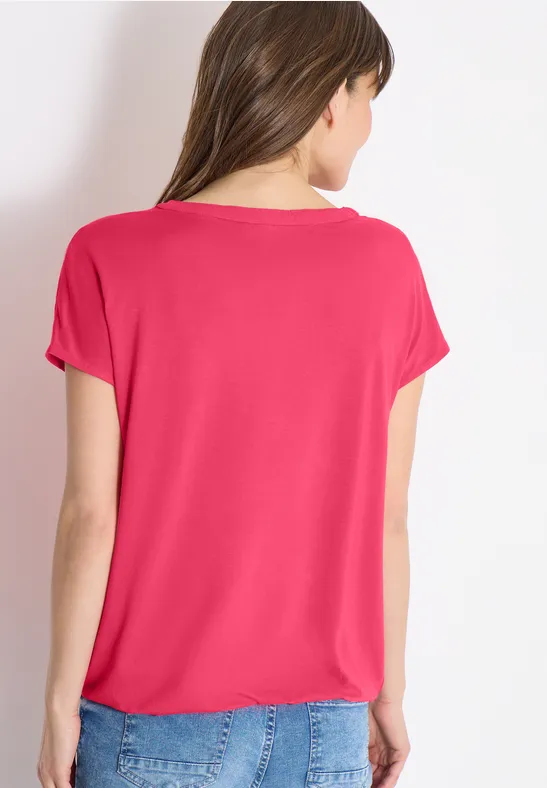 Kurzarm Bluse mit Strukturmix