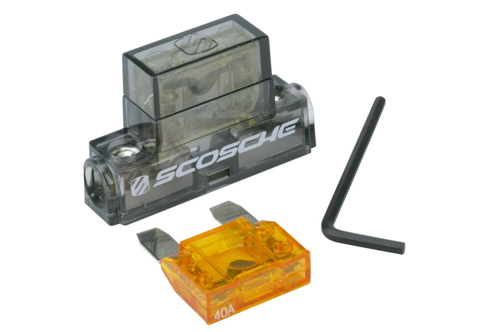 Scosche In Line Fuse Holder with 40 and 80-Amp Maxi-Fuse