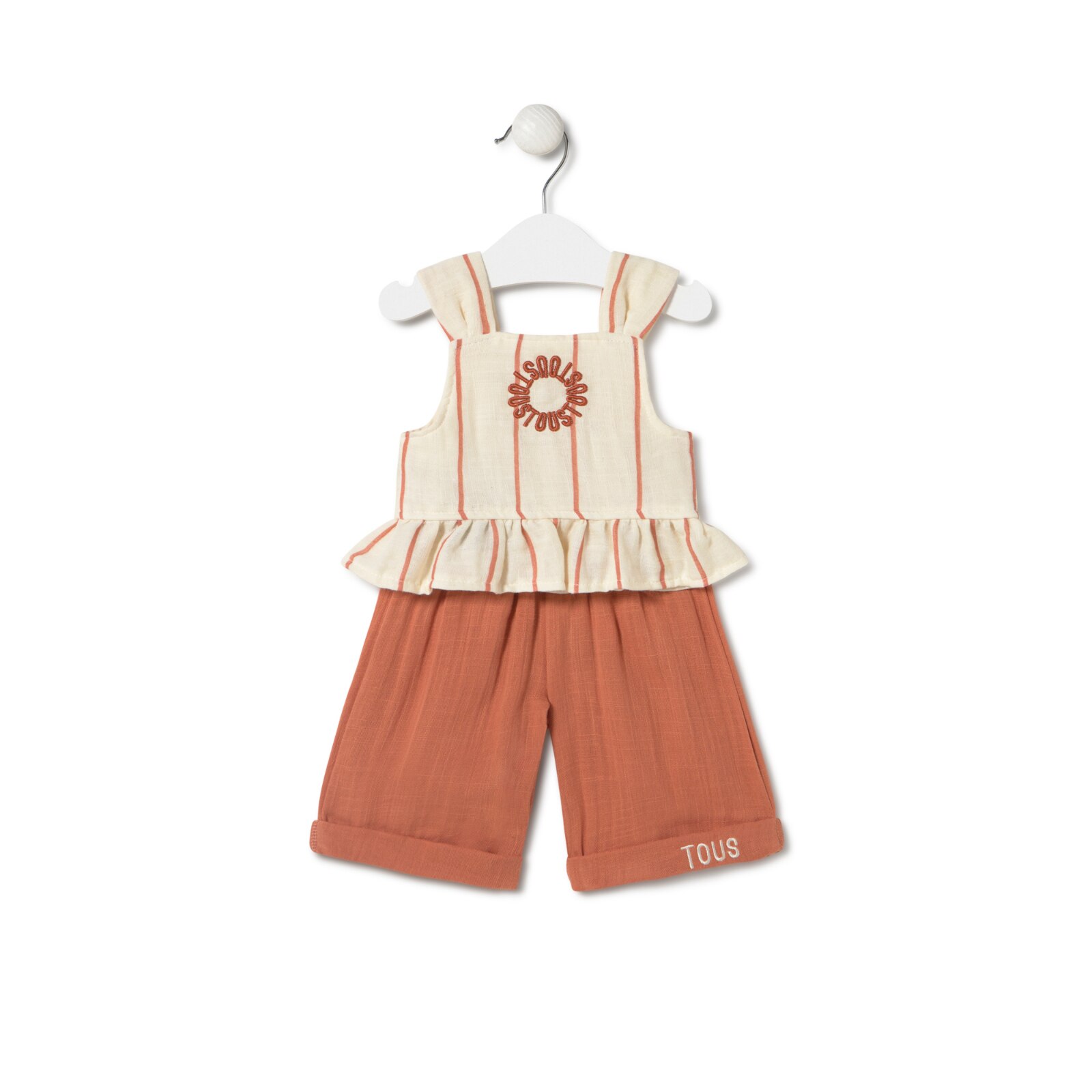 Conjunto de bebé niña Classic teja