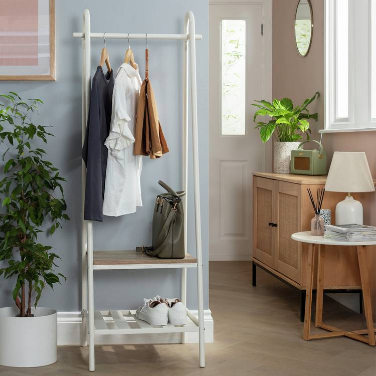 Habitat Turner Single Clothes Rail - White
