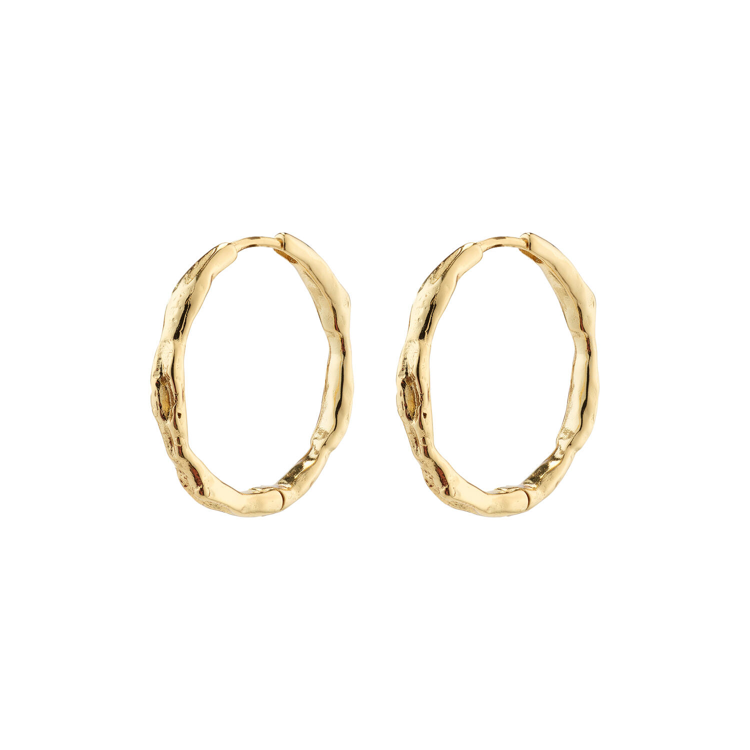 EDDY recycled organiske store hoops, guldbelagt