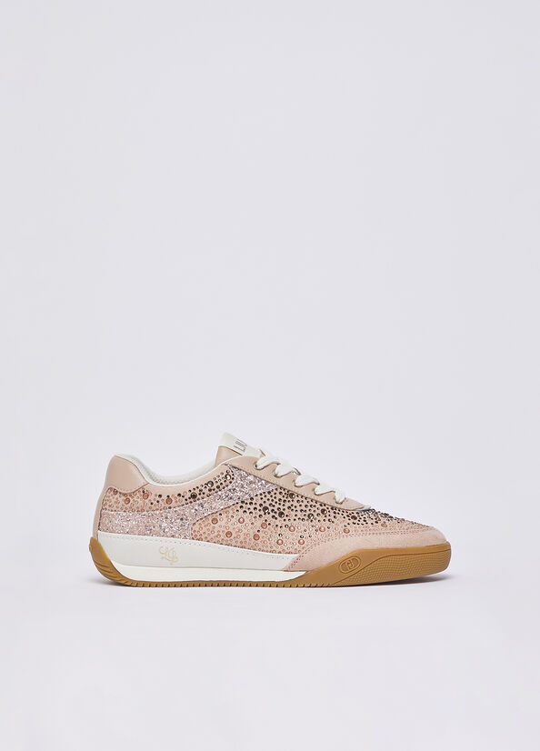 Sneakers con strass all-over