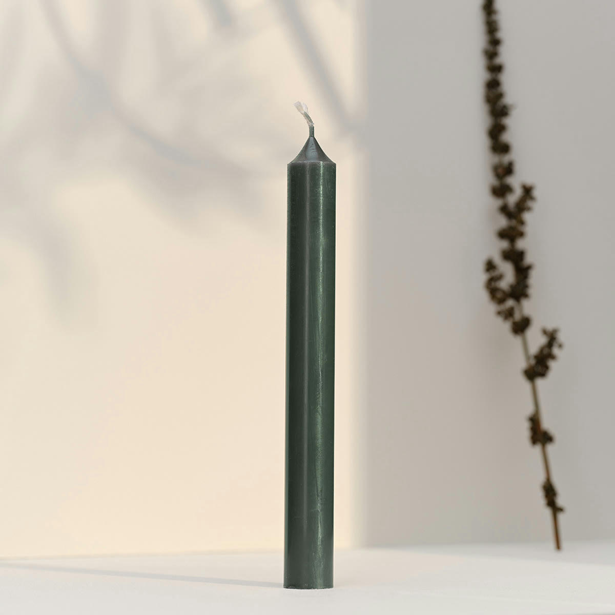 - 12 bougies droites 7h Vert Intemporel