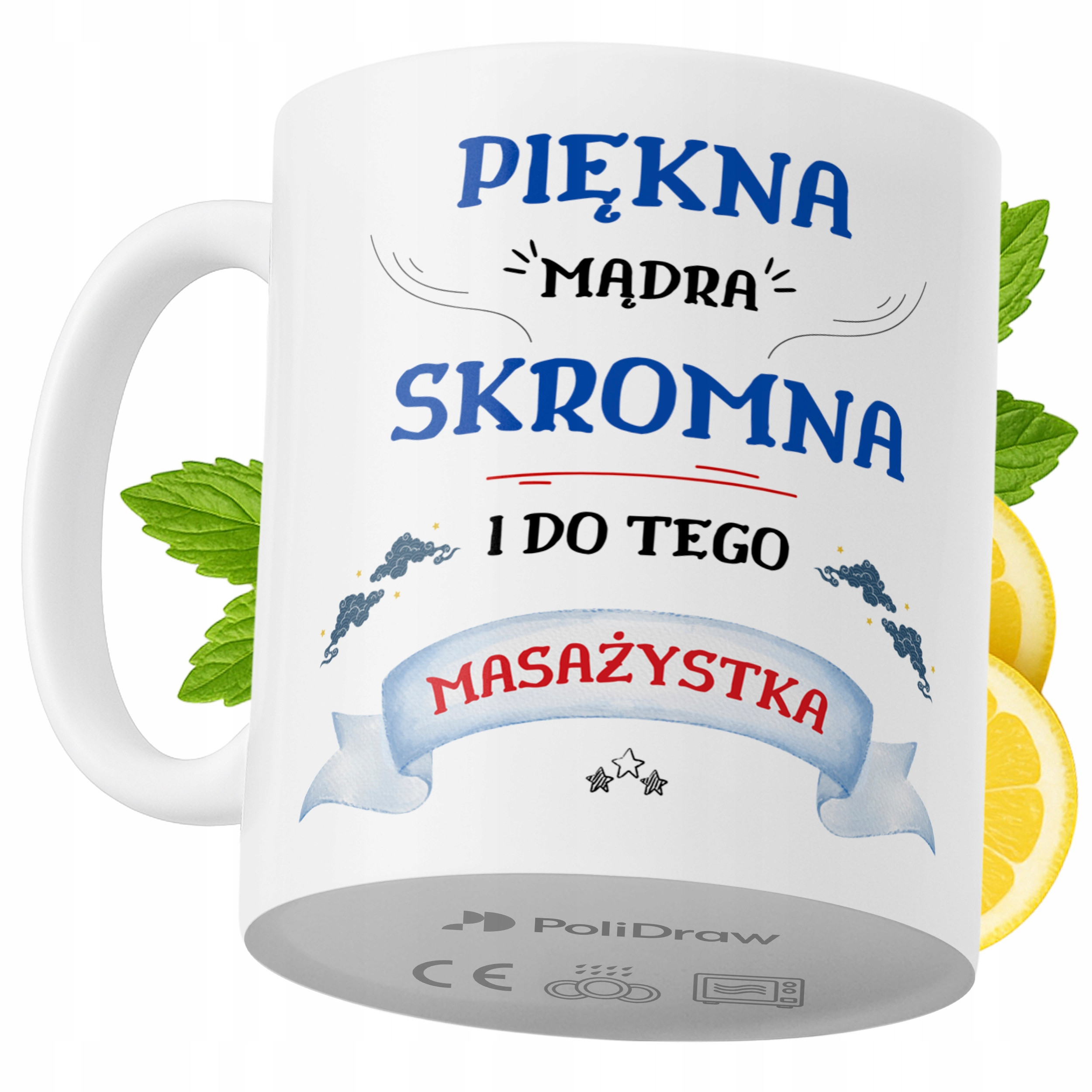 Kubek Dla Masażystki na Prezent z Nadrukiem ze Zdjęciem 330 ml PoliDraw