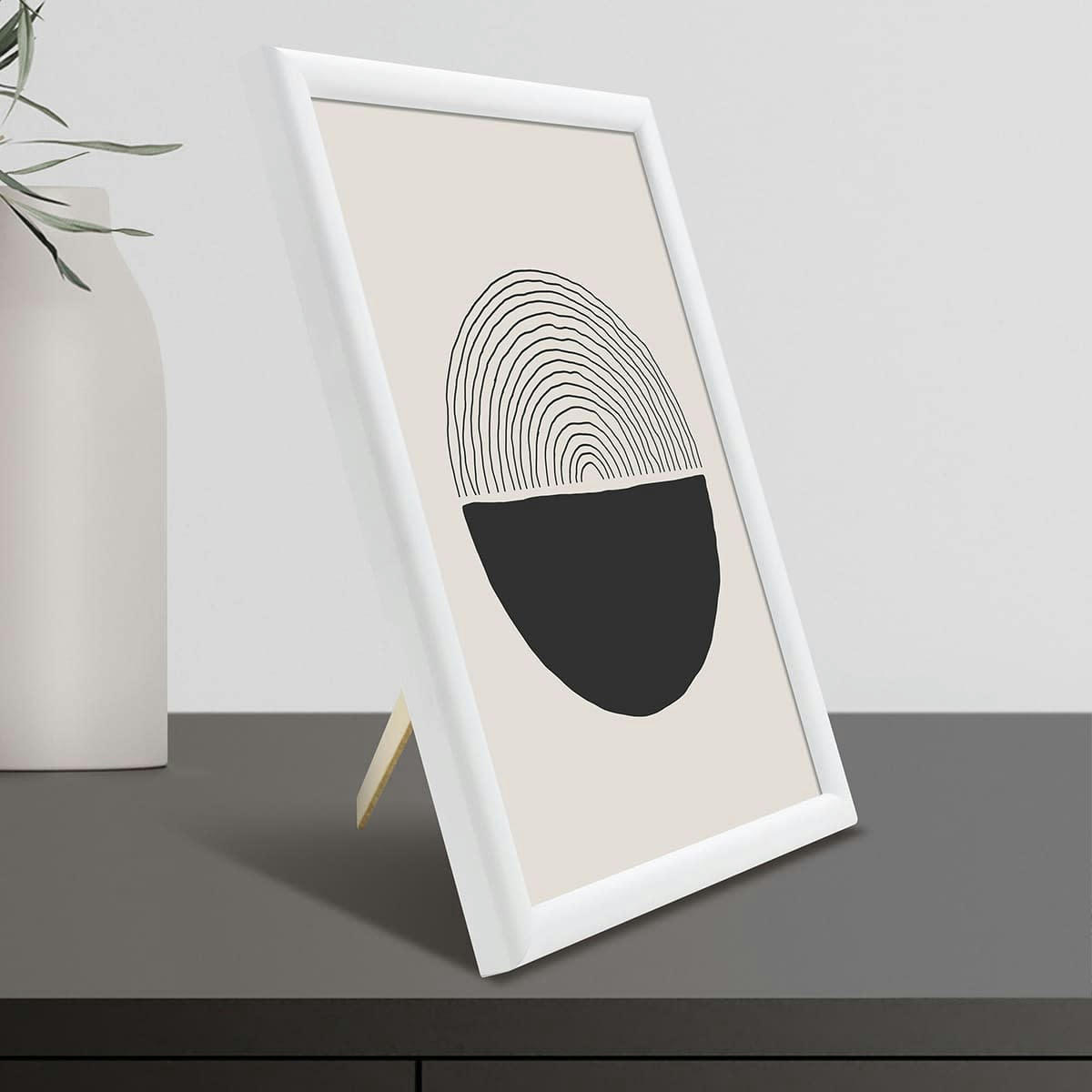 ESSENTIEL - Cadre photo exposition blanc 18x24 cm résine recyclée