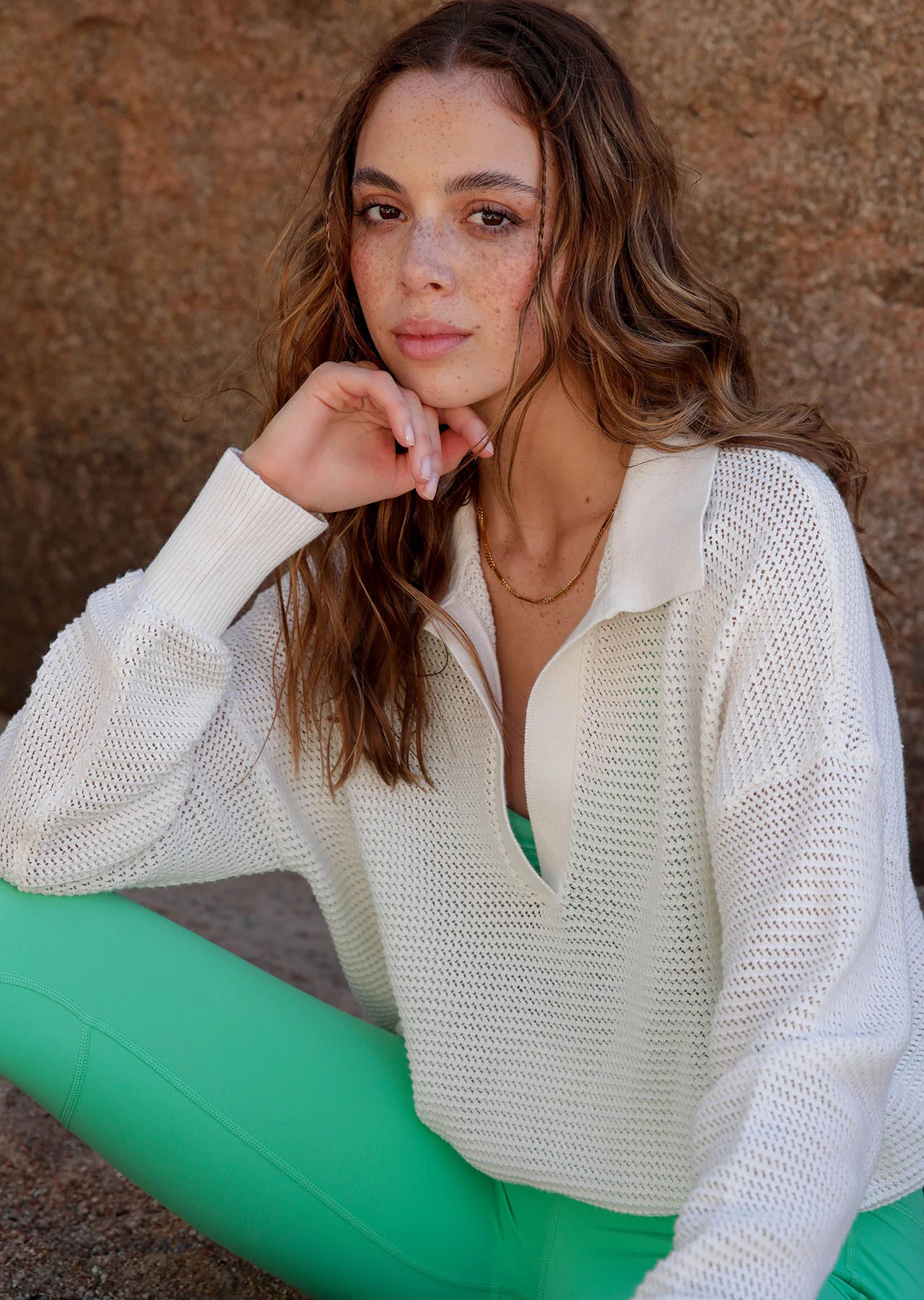 Bay Open Weave Sweat