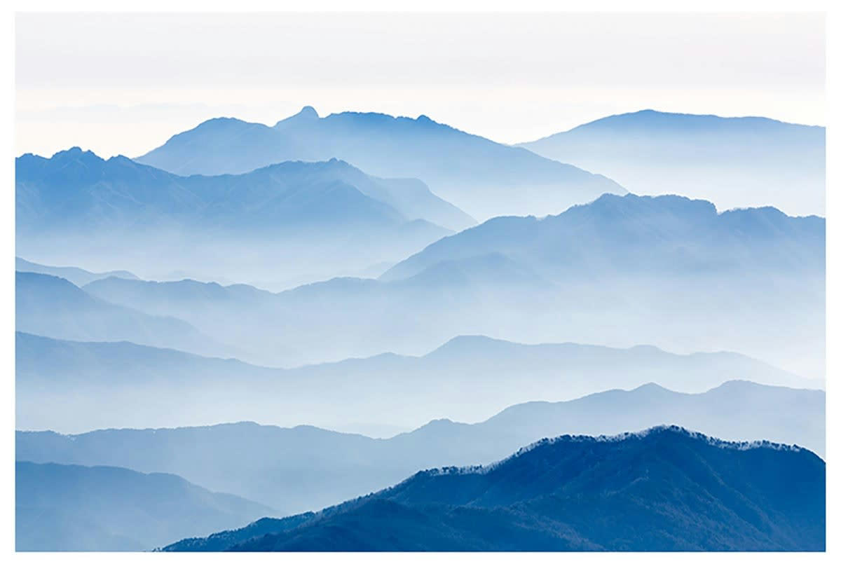 - Affiche paysage montagnes bleues sans cadre 90x60cm