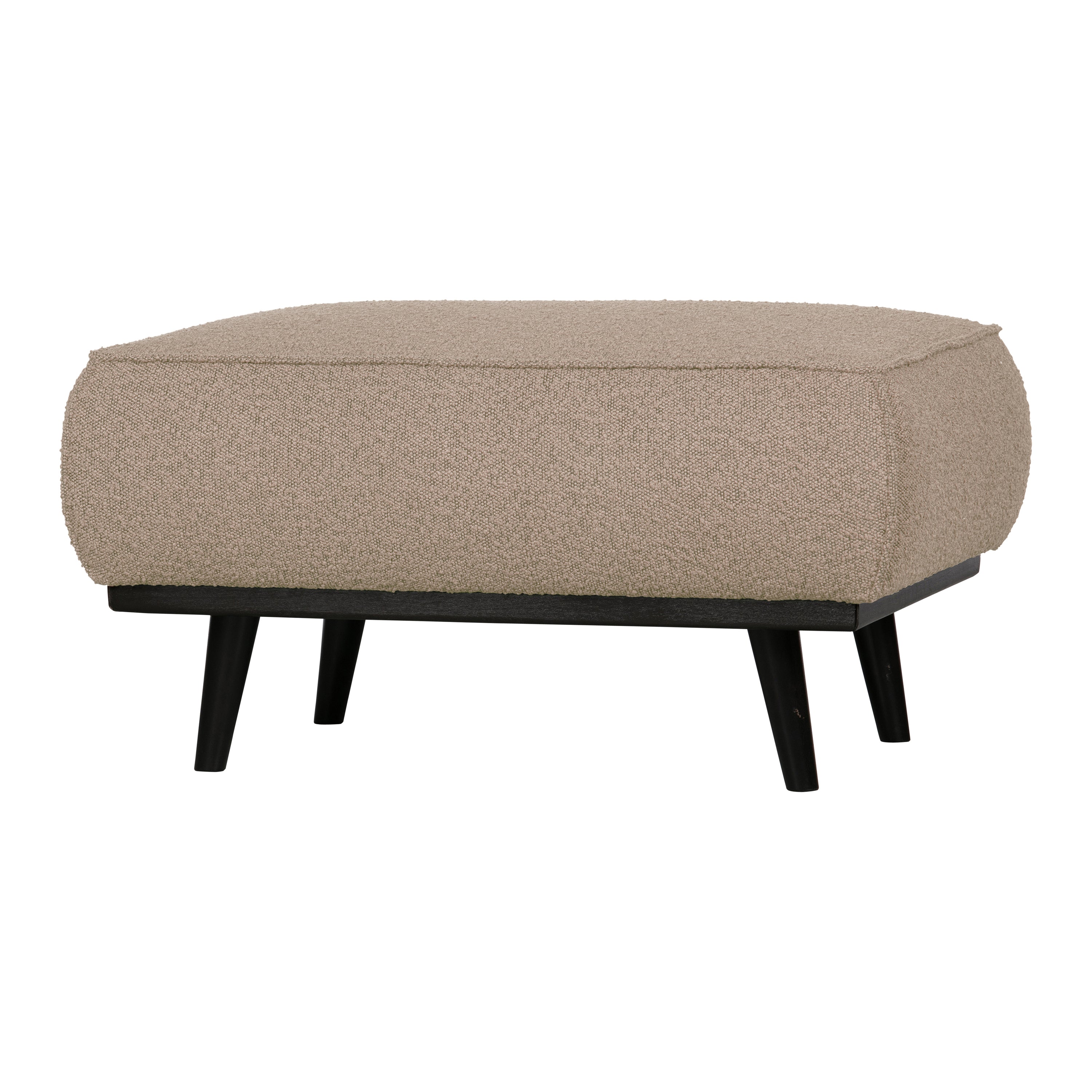 WOOOD Statement Hocker - Bouclé - Beige