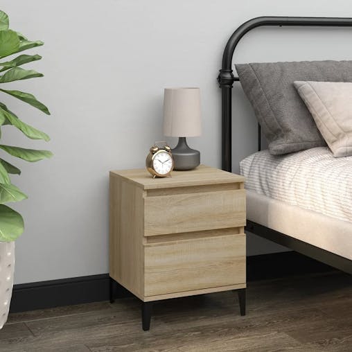 NNEVL Bedside Cabinet Sonoma Oak 40x35x50 cm