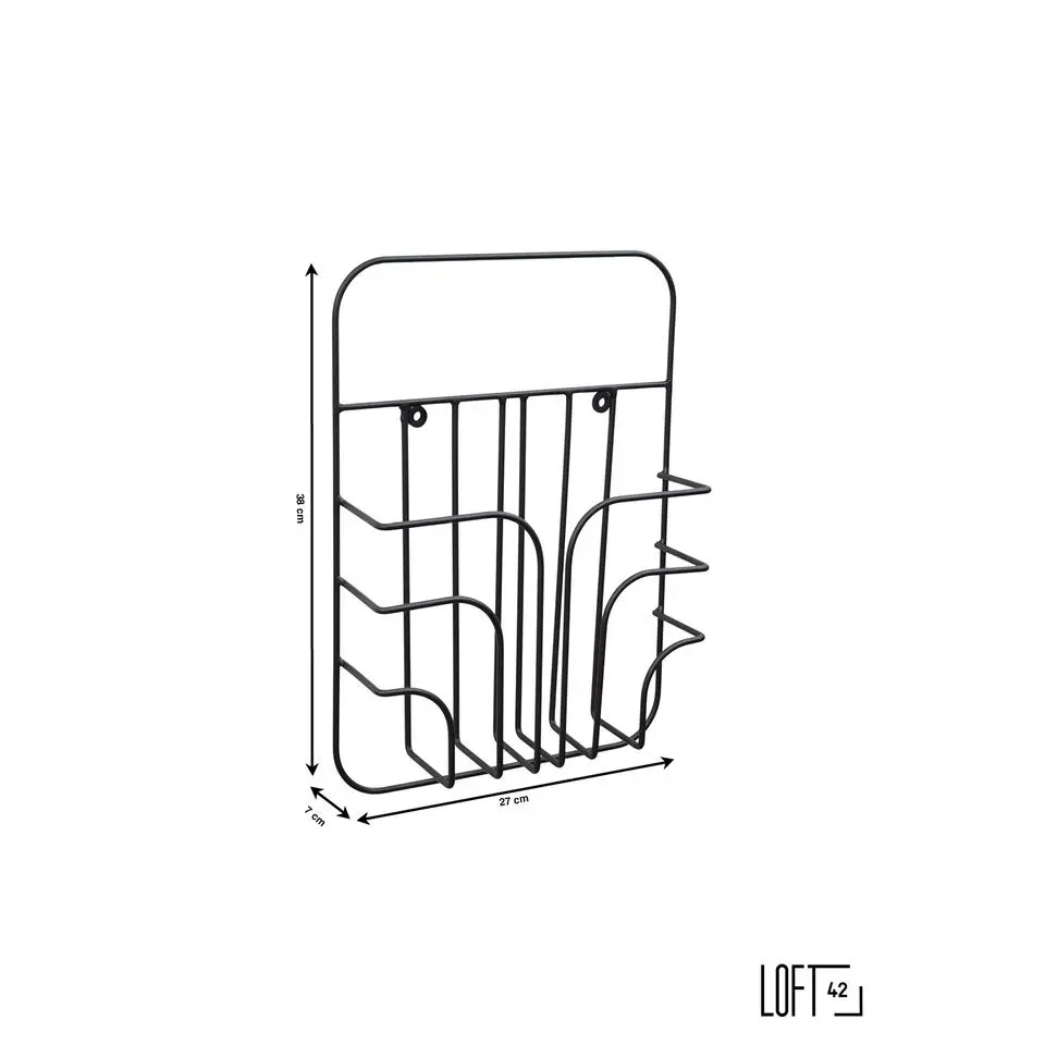 LOFT42 Rowan Tijdschriftenrek - Zwart - Metaal