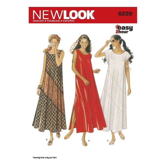 New Look Women's Dress Sewing Pattern 6229