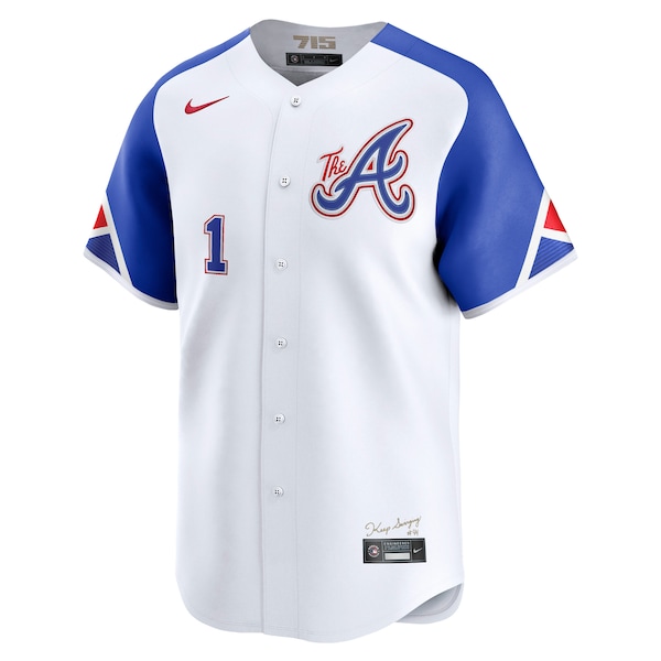 Ozzie Albies Atlanta Braves Nike City Connect Limited Jersey - White