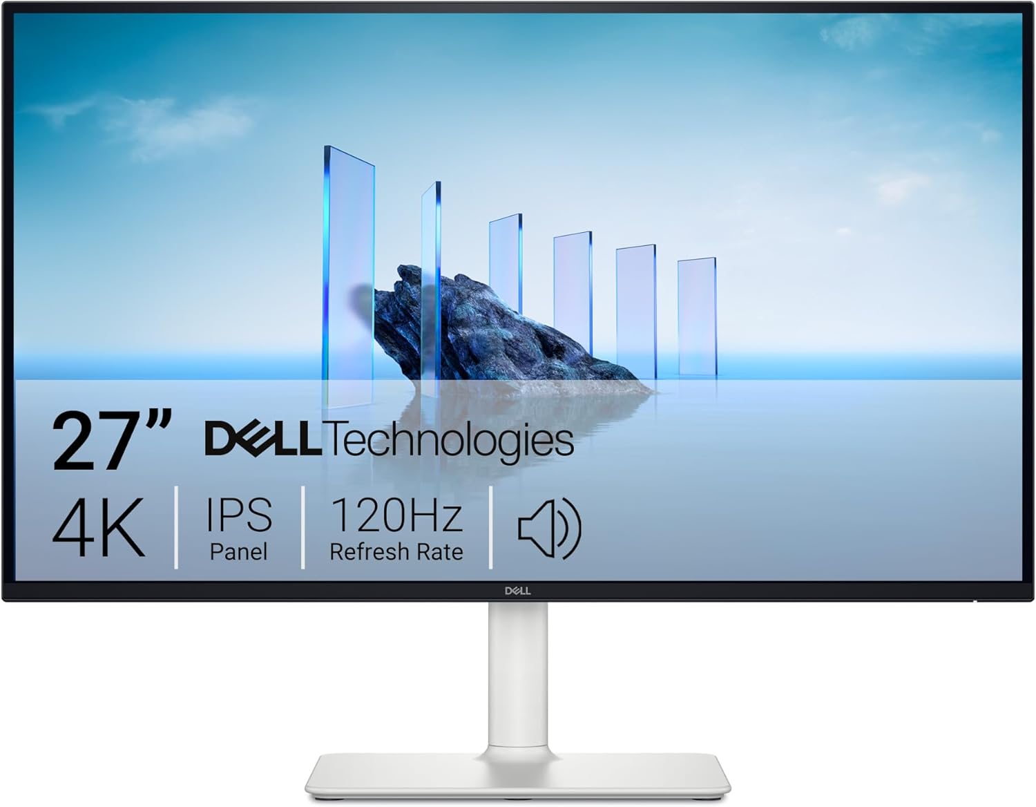 Dell 27 Plus 4K Monitor - S2725QS - 27-inch 4K (3840 x 2160) 120Hz 16:9 Display  IPS Panel  AMD FreeSync Premium  sRGB 99%  Integrated Speakers  1500:1 Contrast Ratio  Comfortview - Ash White