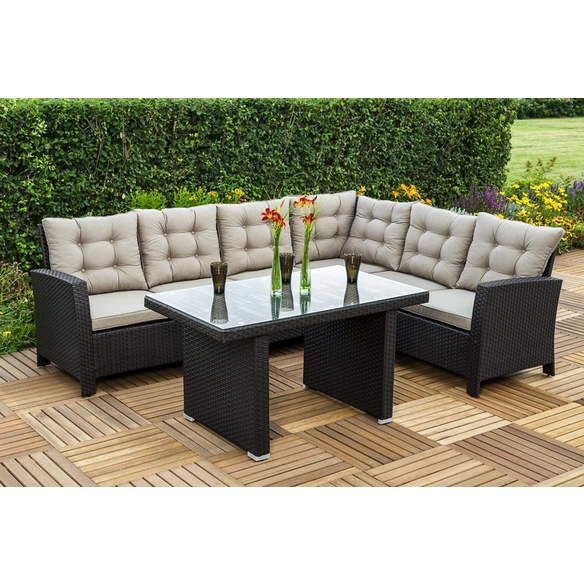 Gartenmöbelset »Salerno«, 7 Sitzplätze, Stahl/Kunststoff, inkl. Auflagen