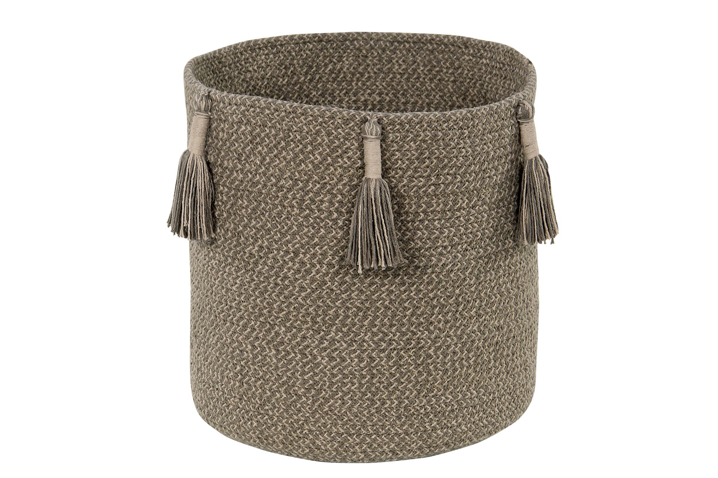 COTTON WOODS - Panier en coton Marron Ø30x30