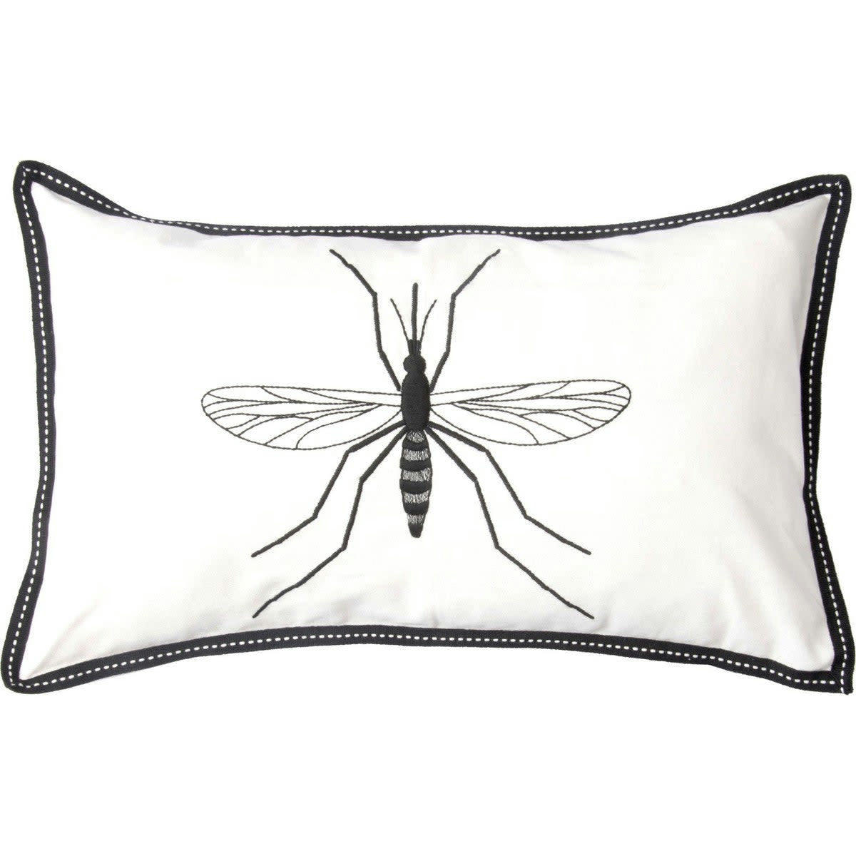 MOSQUITO - Housse de coussin coton  50x30 noir
