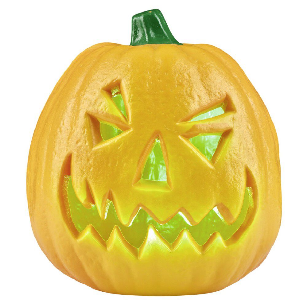 Lampe Halloween à LED forme citrouille orange à poser
