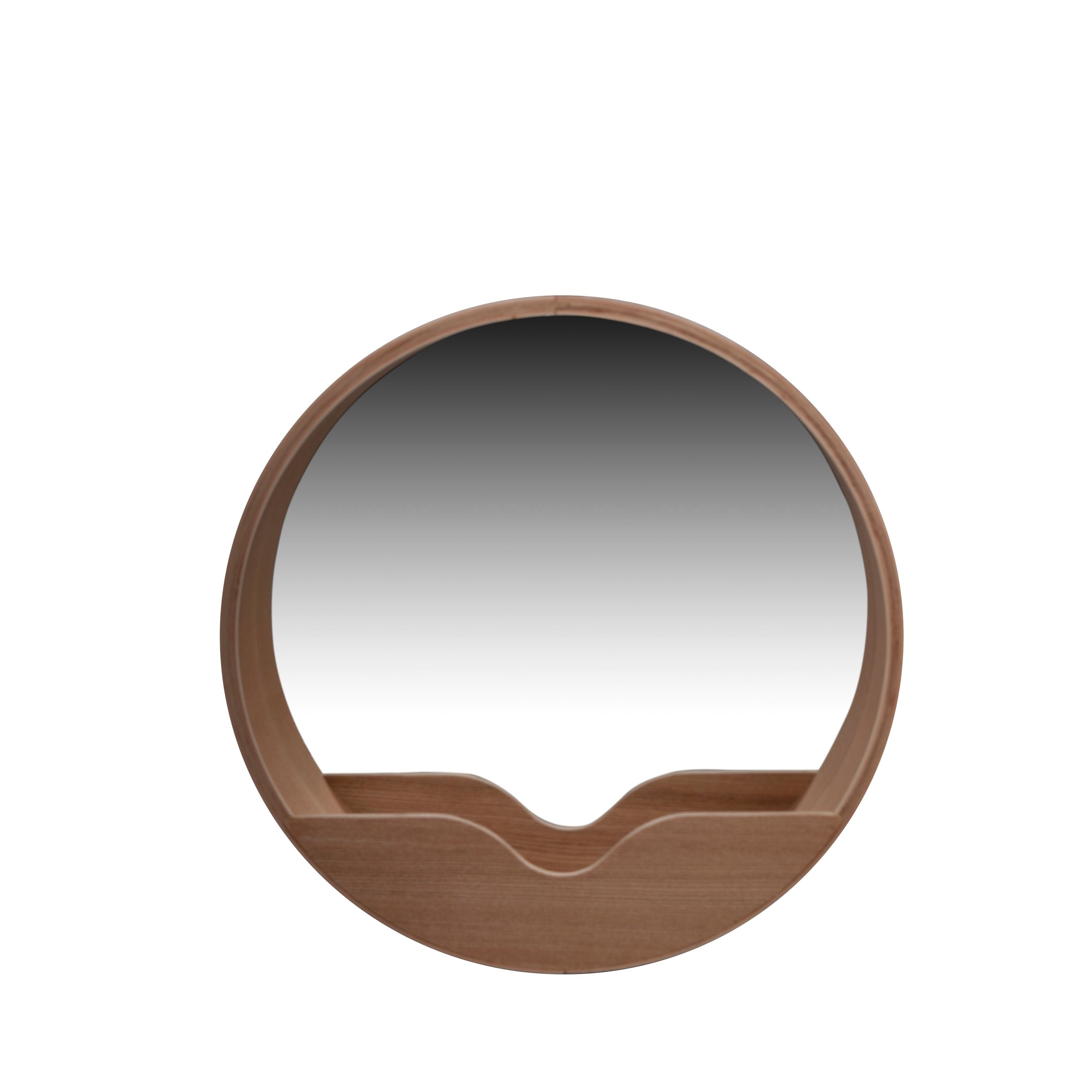 Zuiver Round Wall Spiegel/ Wandspiegel Rond 40 cm Hout - Bruin