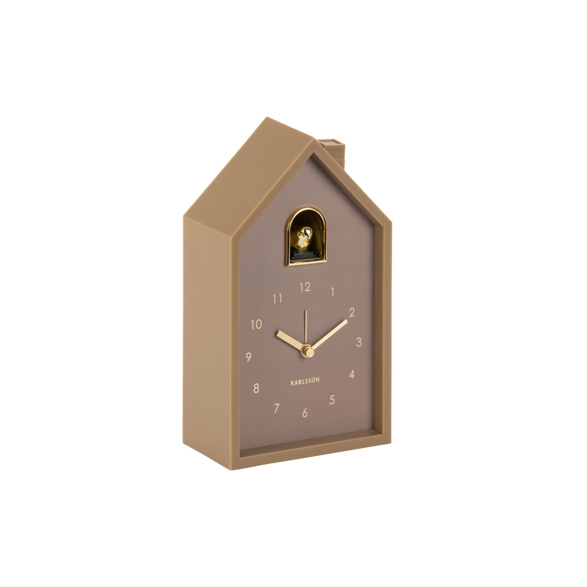 Karlsson wekker Modern Cuckoo Oro - bruin - 15x11.5x20cm