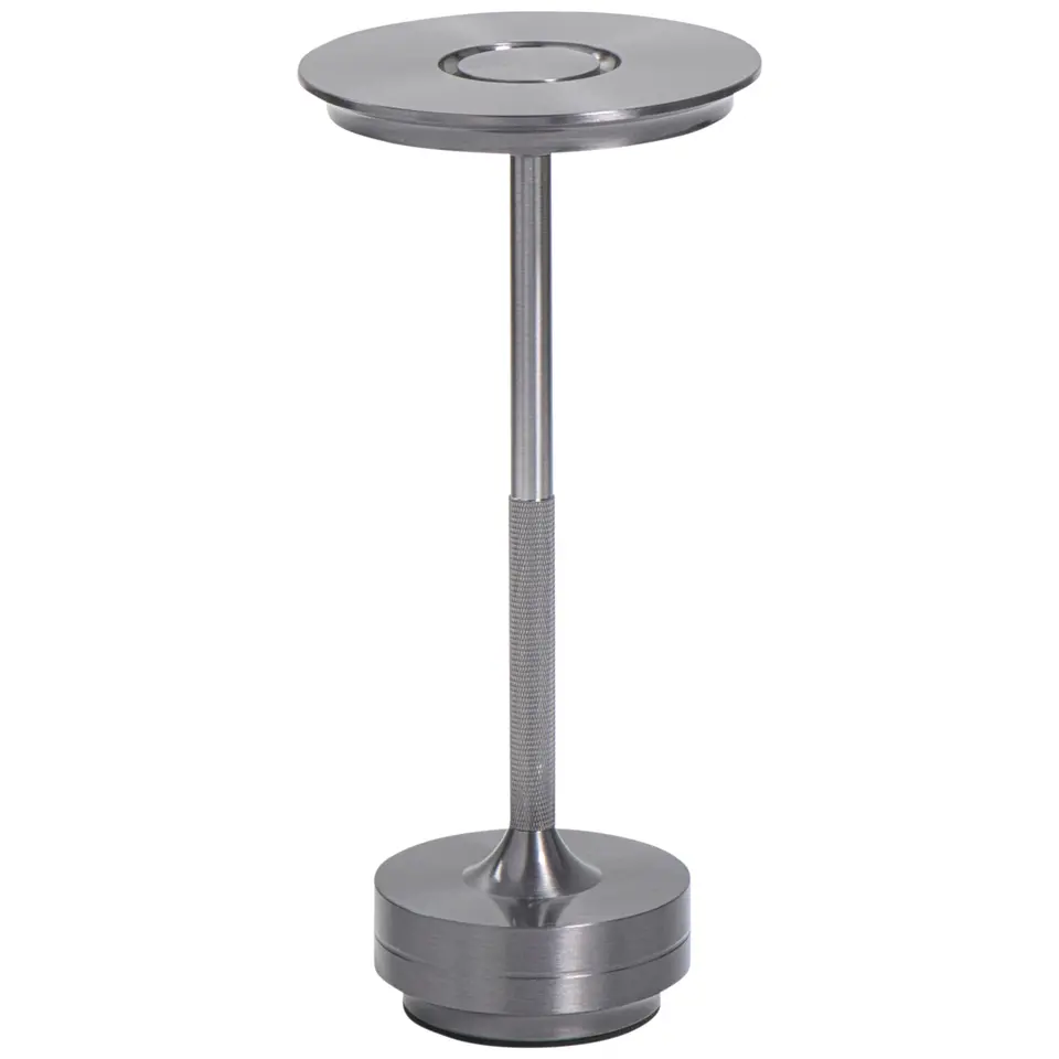 Tafellamp Lux gunmetal USB LED - 27,5x13x13 cm