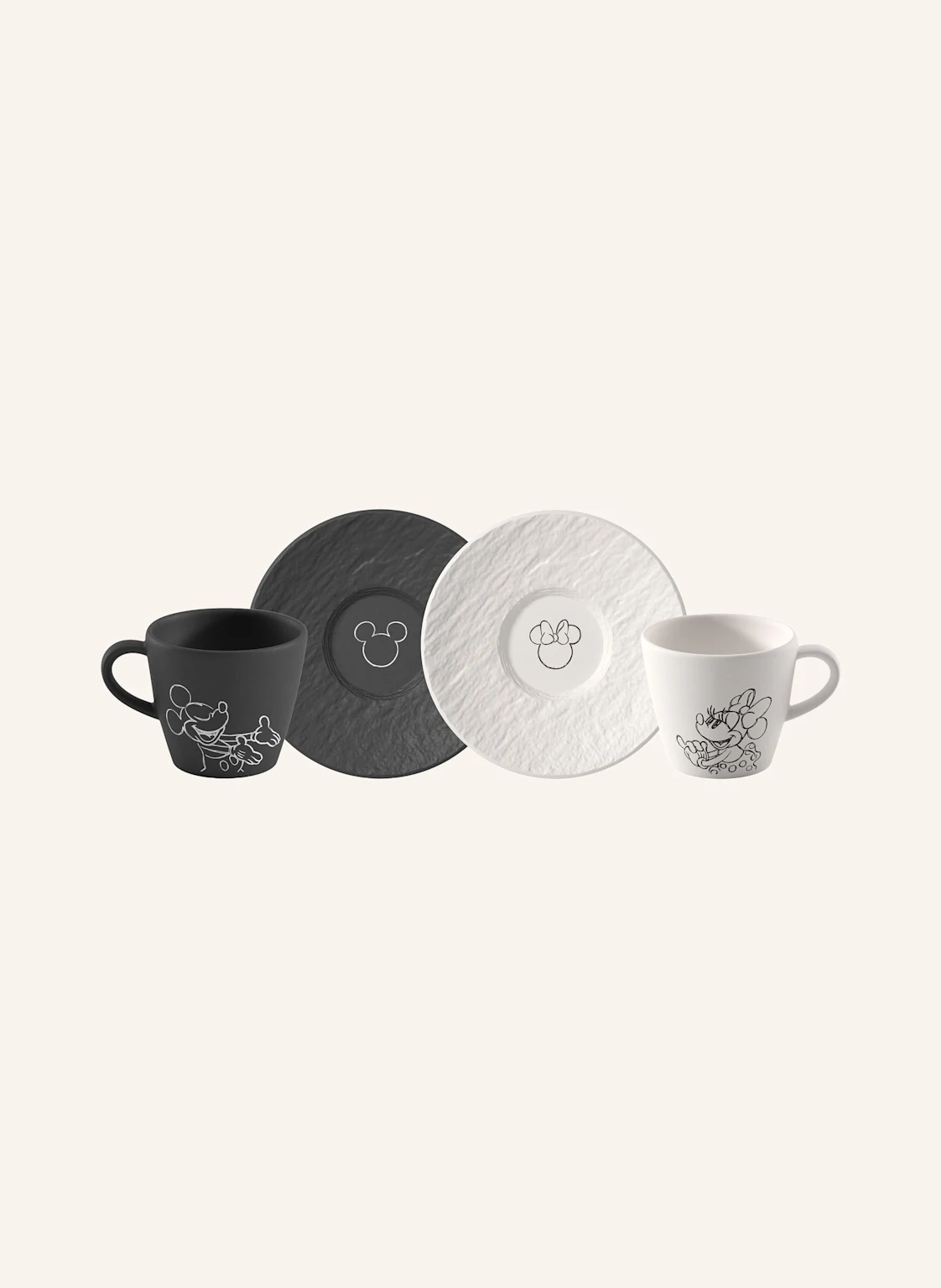 Villeroy & Boch Espressotasse mit Untertasse, 4-teilig MANUFACTURE ROCK - MICKEY MOUSE