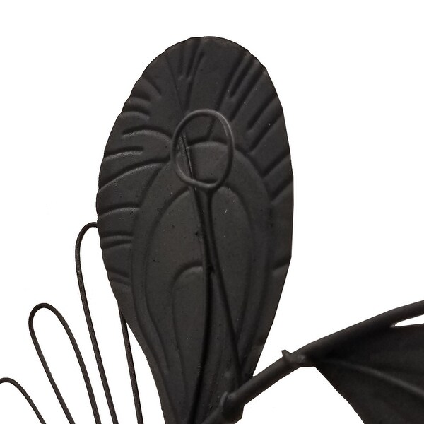 Handmade Peacock Tail Raised Metal Art