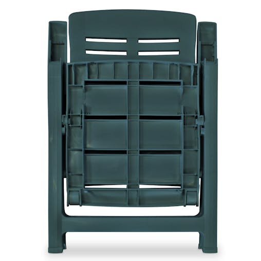NNEVL Reclining Garden Chairs 6 pcs Plastic Green
