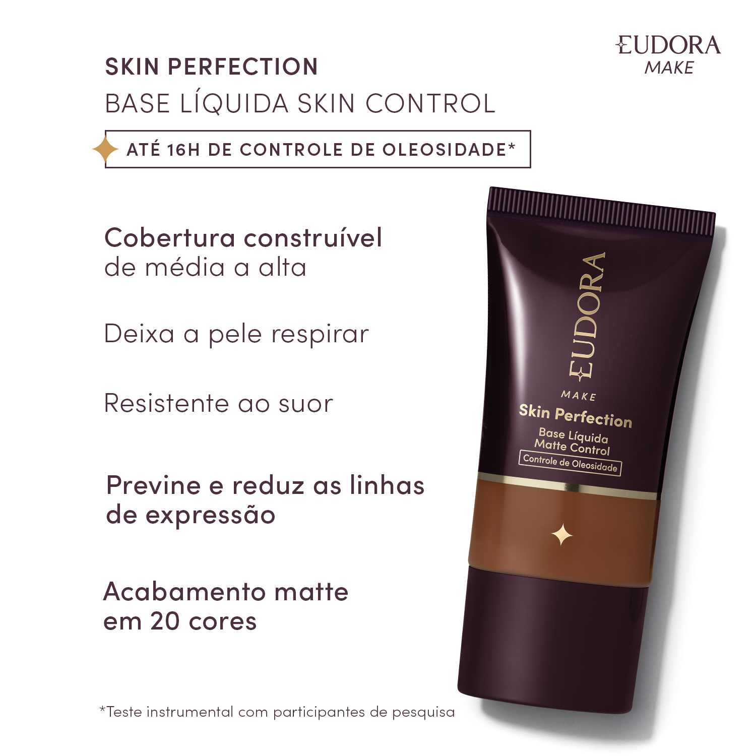 Base Líquida Eudora Make Control Skin Perfection 300Q 30ml