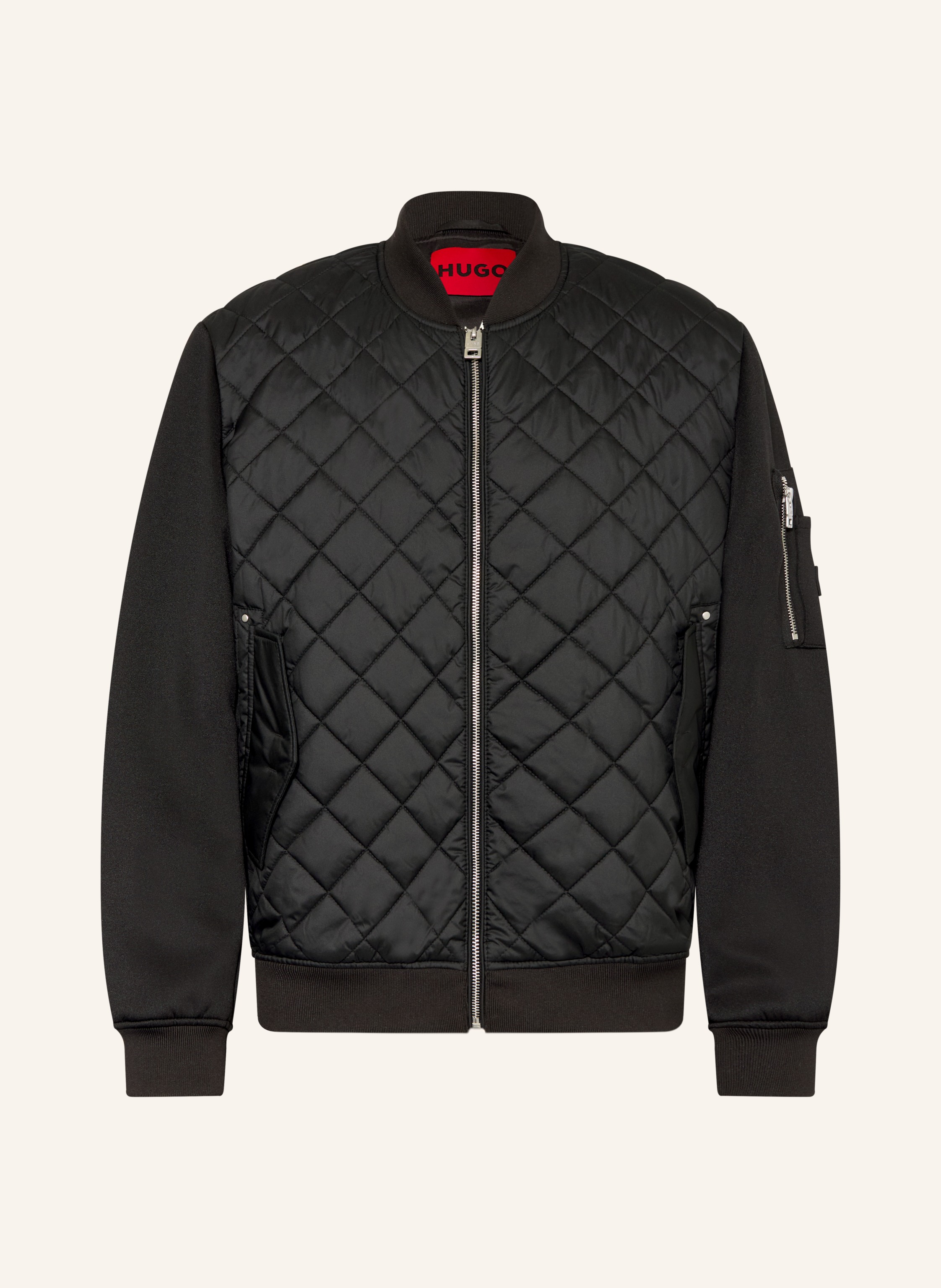 HUGO Steppjacke im Materialmix