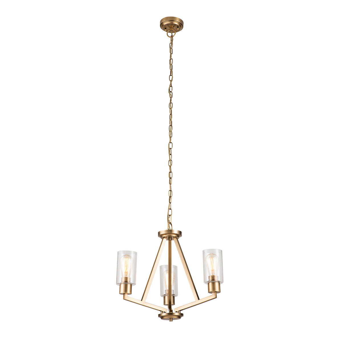 Lampa wisząca naturalny mosiądz Deryn 3xE27x60W Kichler