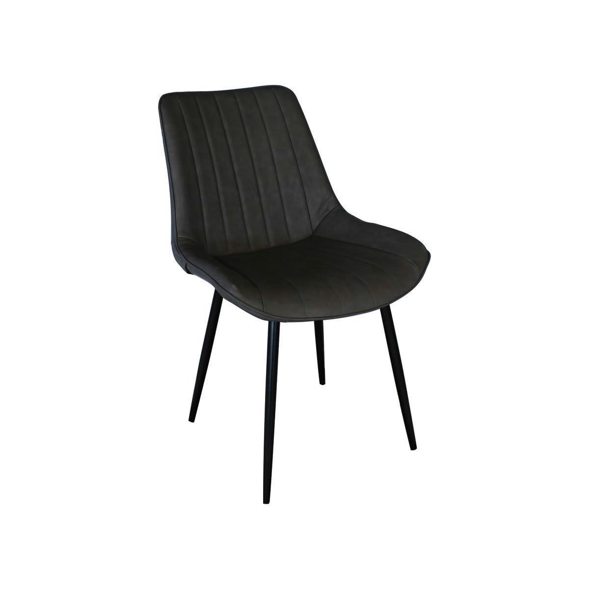 BIBA - Chaise en simili gris