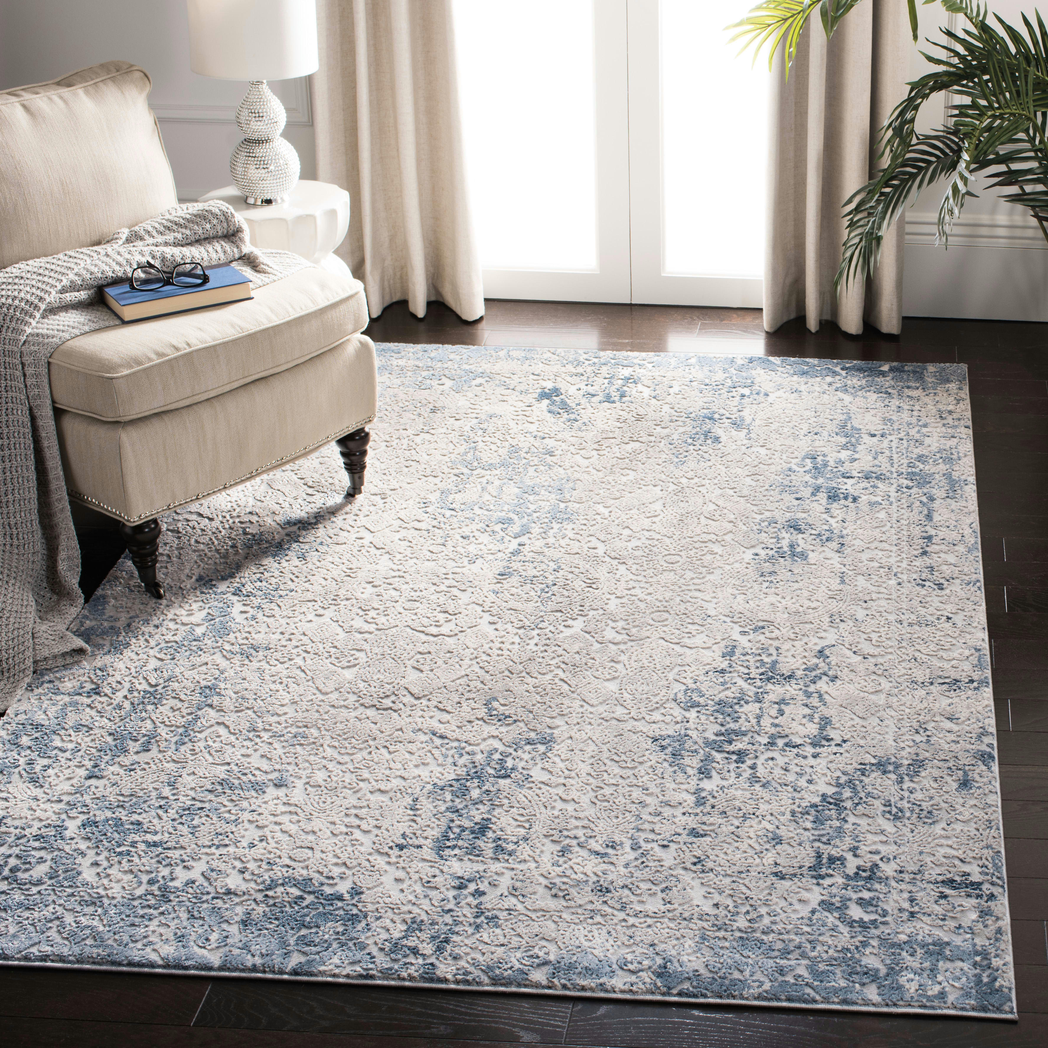 INVISTA - Tapis de salon interieur en gris & ivoire, 122 x 183 cm