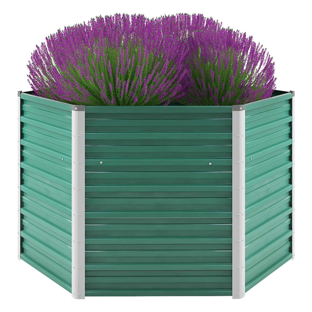 Donica Zielony 129 x 129 x 77 cm Stal vidaXL