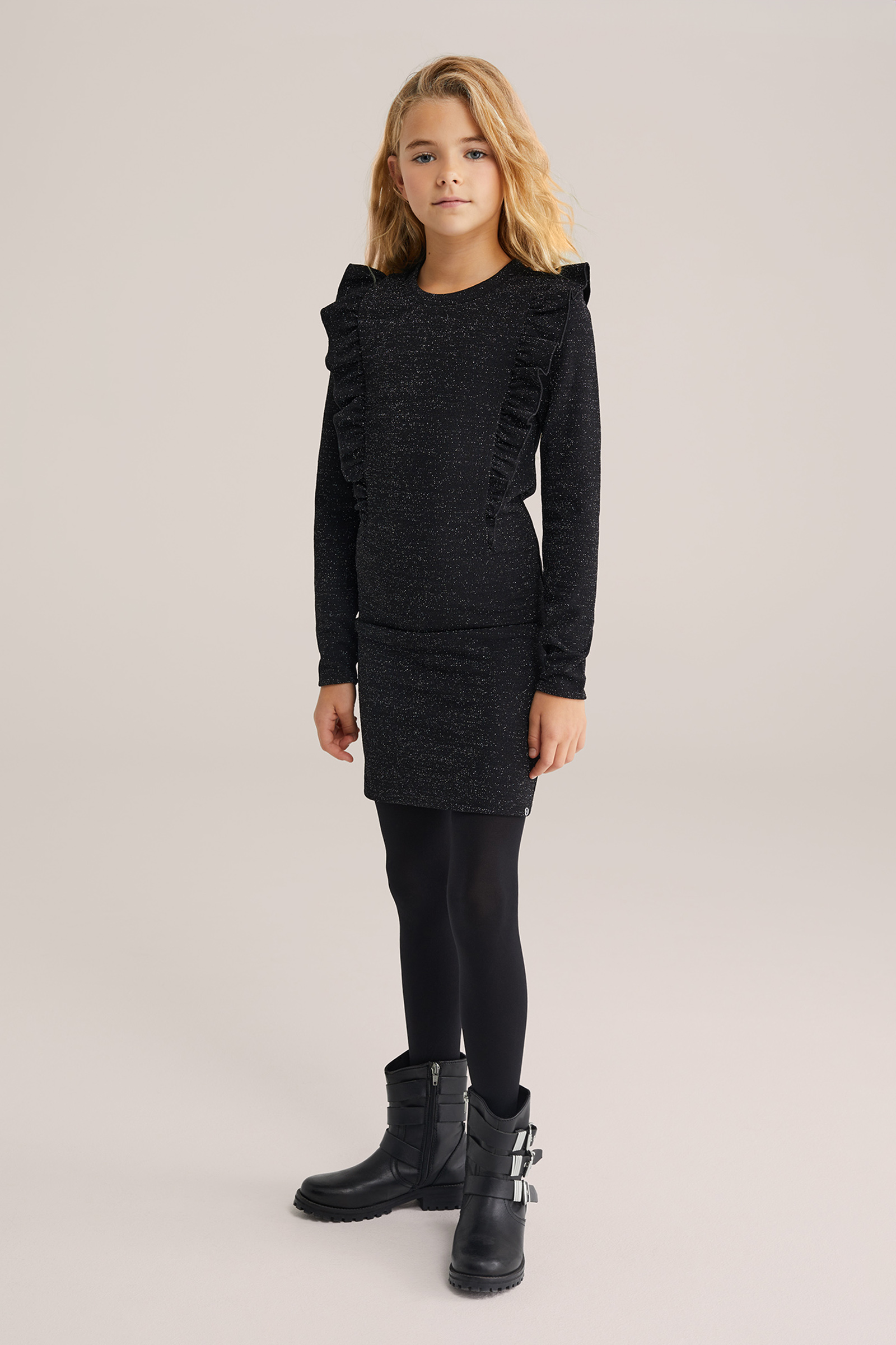 Meisjes jurk met glittergaren