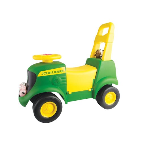 John Deere Sit N Scoot 3 in 1 Push Tractor Ride On W/ Toys 18m