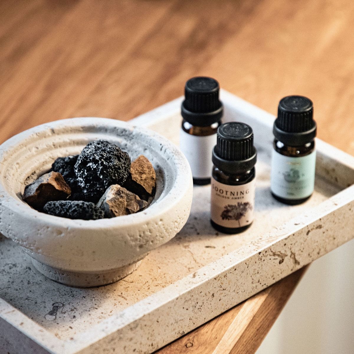 Zestaw zapachowy ZEN RITUAL z kamieniami wulkanicznymi i olejkiem 10 ml