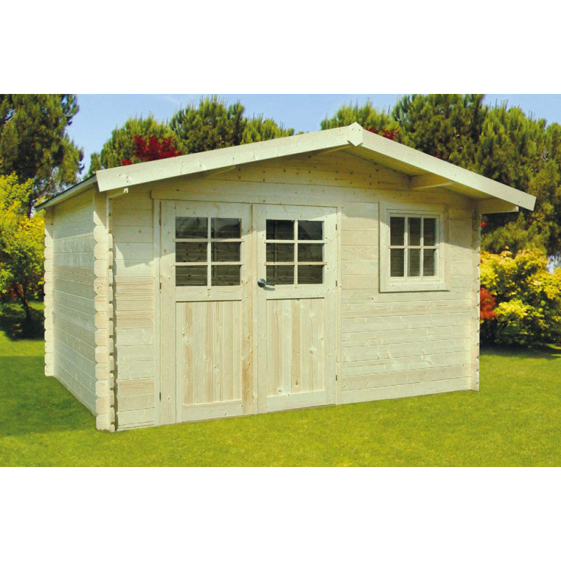Abri de jardin en bois Salzburg traité 34 mm 3,88 x 2,98 m SOLID