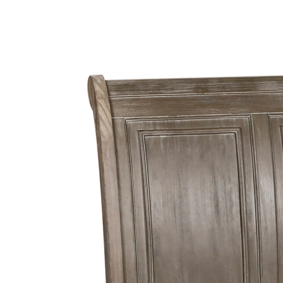 Transitional Wooden Headboard with Molded Details, Brown